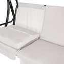 Balancelle de jardin 3 places avec toit pare-soleil 230x120x165 cm gris Deluxe Catalogue