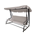 Dondolo da giardino 3 posti tetto parasole 230x120x165cm grigio Deluxe Promozione