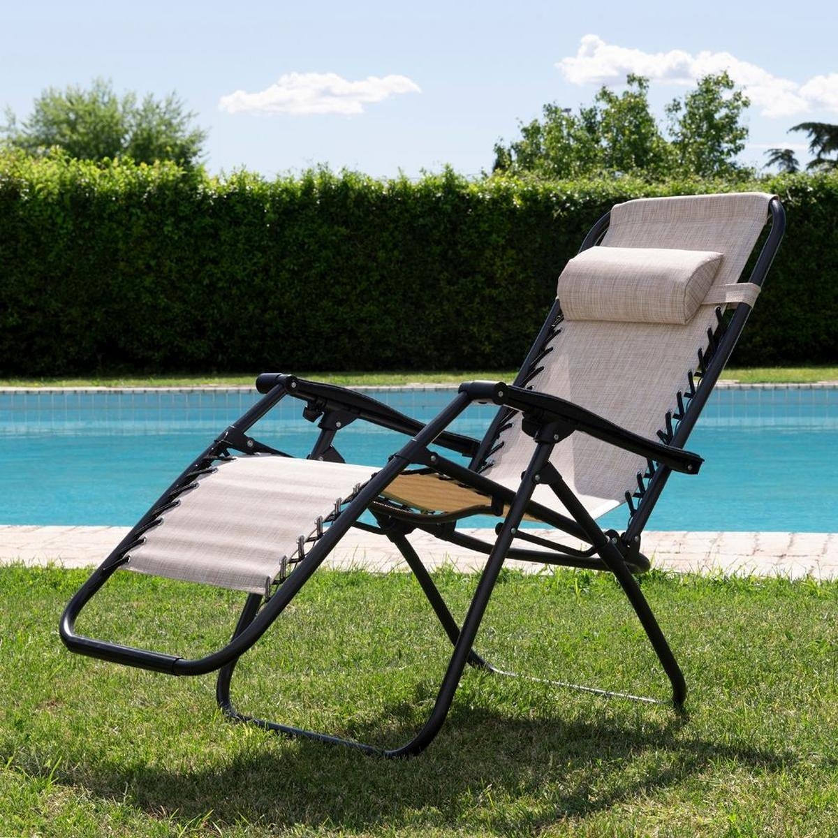 Sedia sdraio da mare giardino reclinabile e pieghevole Rio Misure