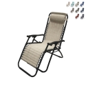 Chaise longue de plage et jardin Rio, inclinable et pliable 