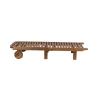 Gartenliege aus Akazienholz mit Rädern, verstellbar, Bali Lagerbestand