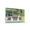 Set giardino 4 posti acciaio tavolino con top in vetro Saint Martin Catalogo