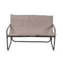 Ensemble de jardin 4 places en acier table basse avec plateau en verre coussins Cannes Vente