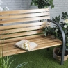 Panchina in legno di abete e acciaio 120x58x83 cm Kovek Sconti