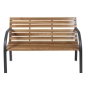 Panchina in legno di abete e acciaio 120x58x83 cm Kovek Saldi