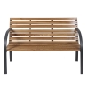 Panchina in legno di abete e acciaio 120x58x83 cm Kovek Saldi