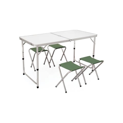 Ensemble table valise et 4 tabourets pliants de camping Pic-Quick Promotion