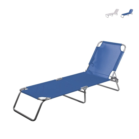 Transat de jardin pliant avec dossier inclinable Viareggio Promotion