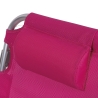 Chaise longue de plage avec coussin et accoudoirs en aluminium Brasile Vente