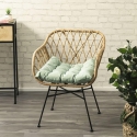 Cuscino per sedie da esterno imbottito idrorepellente 50x45cm Omari Vendita