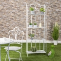Scaffale 4 ripiani richiudibile in ferro 60,5x28xh.167cm bianco Ravun Vente
