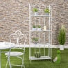Scaffale 4 ripiani richiudibile in ferro 60,5x28xh.167cm bianco Ravun Vente
