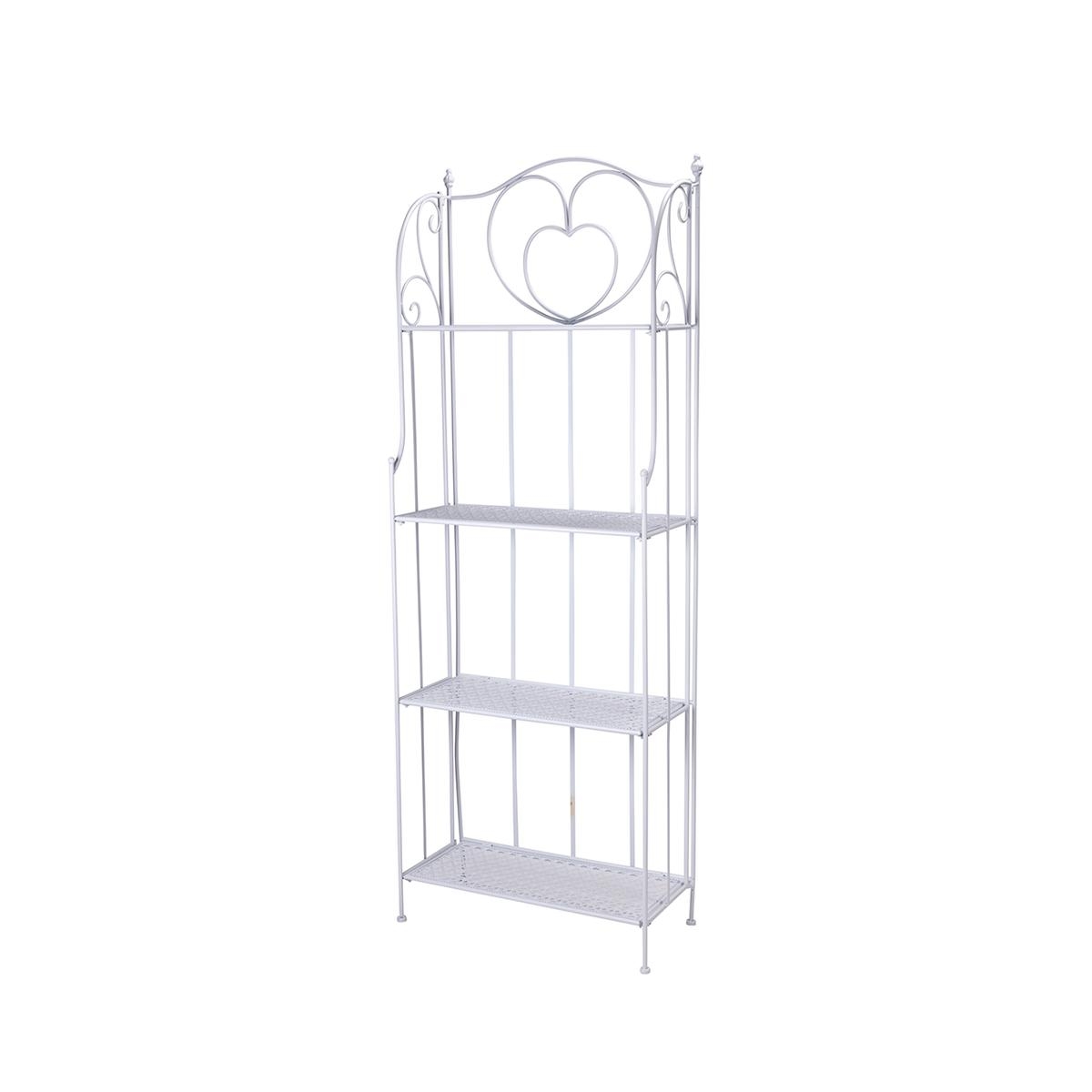 Scaffale 4 ripiani richiudibile in ferro 60,5x28xh.167cm bianco Ravun Promotion Scaffale 4 ripiani richiudibile in ferro 60,5x28xh.167cm bianco Ravun Promotion