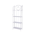 Scaffale 4 ripiani richiudibile in ferro 60,5x28xh.167cm bianco Ravun Promotion