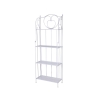 Scaffale 4 ripiani richiudibile in ferro 60,5x28xh.167cm bianco Ravun Promotion
