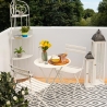 Angoliera 4 ripiani richiudibile in ferro 49x33xh.167cm bianco Alba Vente