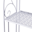Scaffale 3 ripiani richiudibile in ferro 60,5x28xh.127cm bianco Karnel Choix