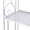Scaffale 3 ripiani richiudibile in ferro 60,5x28xh.127cm bianco Karnel Choix