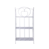 Scaffale 3 ripiani richiudibile in ferro 60,5x28xh.127cm bianco Karnel Sconti