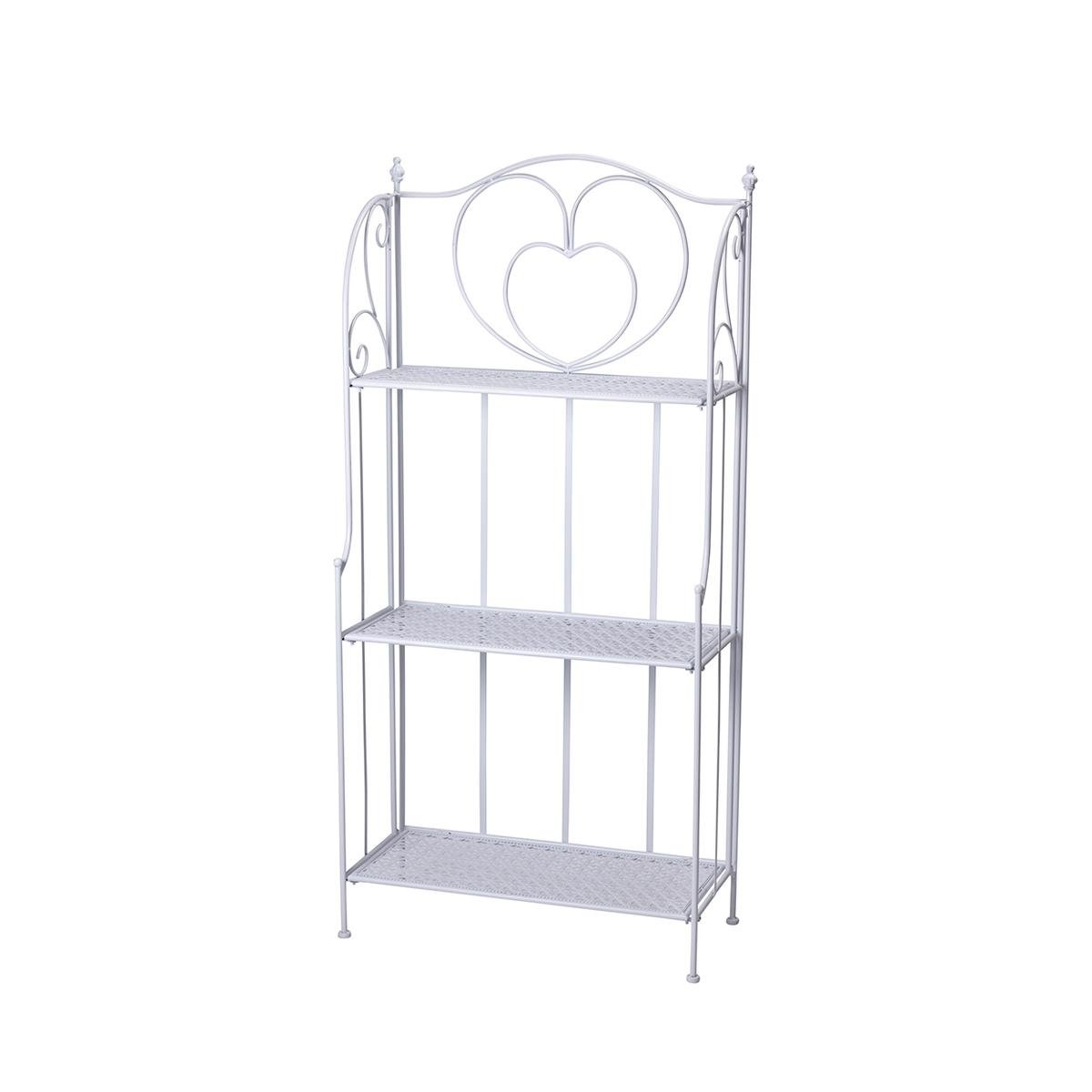 Scaffale 3 ripiani richiudibile in ferro 60,5x28xh.127cm bianco Karnel Promotion Scaffale 3 ripiani richiudibile in ferro 60,5x28xh.127cm bianco Karnel Promotion