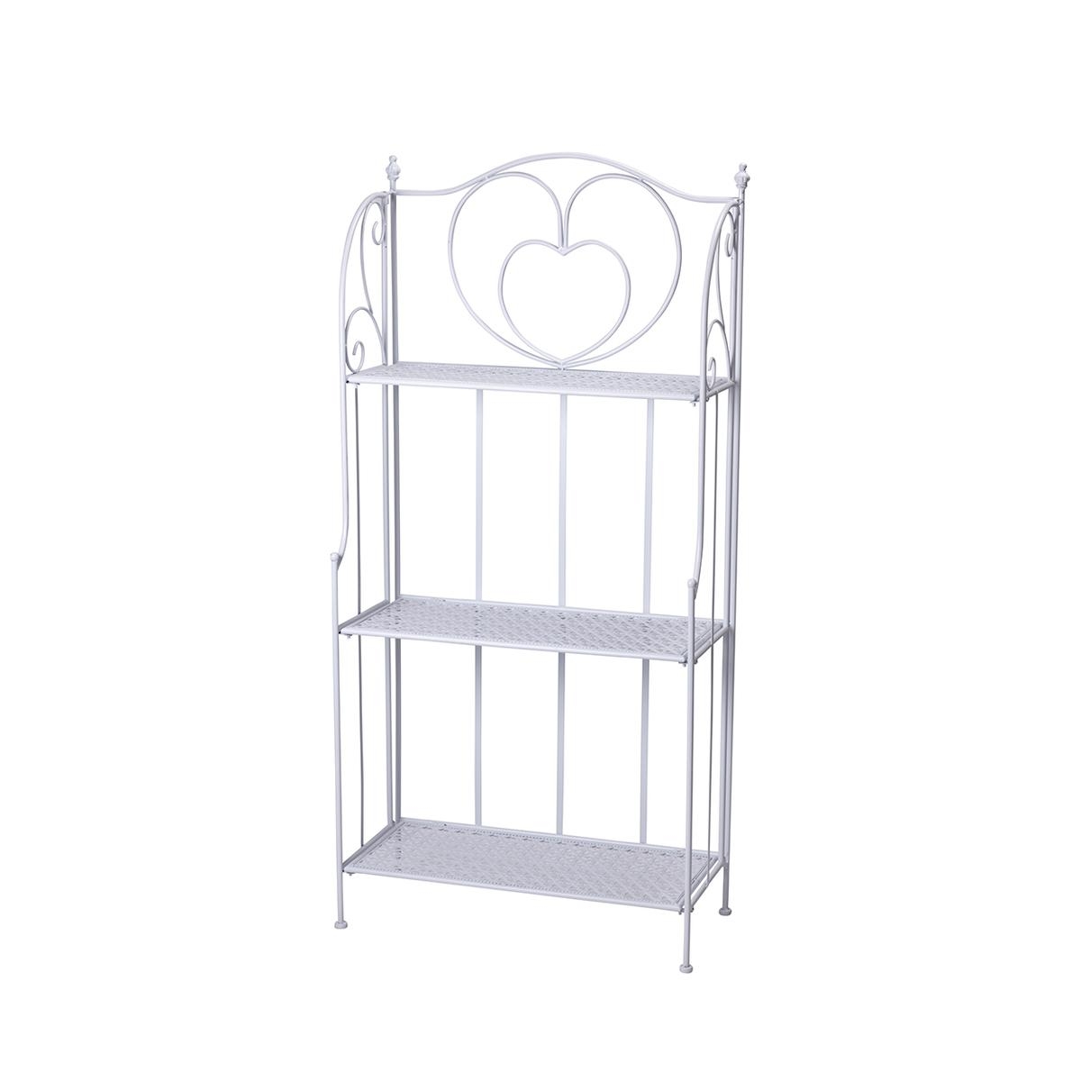 Scaffale 3 ripiani richiudibile in ferro 60,5x28xh.127cm bianco Karnel Promozione Scaffale 3 ripiani richiudibile in ferro 60,5x28xh.127cm bianco Karnel Promozione