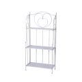 Scaffale 3 ripiani richiudibile in ferro 60,5x28xh.127cm bianco Karnel Promotion