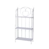 Scaffale 3 ripiani richiudibile in ferro 60,5x28xh.127cm bianco Karnel Promotion