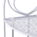 Angoliera 3 ripiani richiudibile in ferro 49x33xh.127cm bianco Veska Catalogue