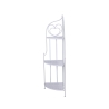 Angoliera 3 ripiani richiudibile in ferro 49x33xh.127cm bianco Veska Remises