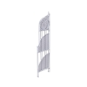 Angoliera 3 ripiani richiudibile in ferro 49x33xh.127cm bianco Veska Réductions
