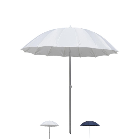 Strand-Sonnenschirm Ø2,4 m aus Aluminium, 16 Streben, neigbar, Modell Shangai Aktion
