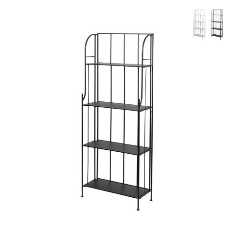Scaffale da esterno 4 ripiani in ferro battuto richiudibile Durak Promotion