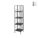 Scaffale da esterno slim 4 ripiani in ferro battuto richiudibile Nuvia Promotion