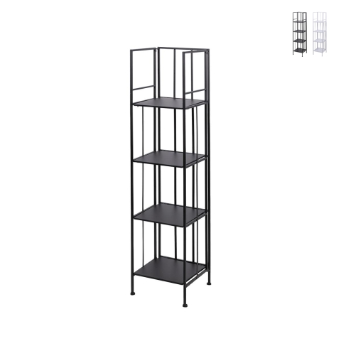 Scaffale da esterno slim 4 ripiani in ferro battuto richiudibile Nuvia Promotion