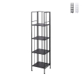 Scaffale da esterno slim 4 ripiani in ferro battuto richiudibile Nuvia Promotion