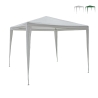 Gazebo 3x3 idrorepellente montaggio rapido con kit bianco Tropico Aktion