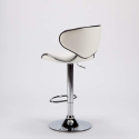 Sgabello per cucina e bar Amarillo Design Moderno girevole cromato 