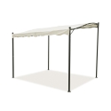 Gazebo a veranda idrorepellente 3x2,5m in ferro ecrù Sarnok Promozione