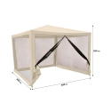 Gazebo idrorepellente con zanzariere 3x3m ferro ecrù Dakar Offerta