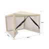 Gazebo idrorepellente con zanzariere 3x3m ferro ecrù Dakar Offerta