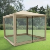 Gazebo idrorepellente con zanzariere 3x3m ferro ecrù Dakar Vendita