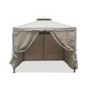 Gazebo idrorepellente 3x3m 4 tende laterali ferro tortora Tangeri Vendita