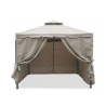 Gazebo idrorepellente 3x3m 4 tende laterali ferro tortora Tangeri Vendita