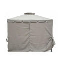 Gazebo idrorepellente 3x3m 4 tende laterali ferro tortora Tangeri Offerta
