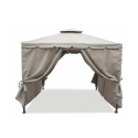 Gazebo idrorepellente 3x3m 4 tende laterali ferro tortora Tangeri Saldi