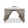 Gazebo idrorepellente 3x3m 4 tende laterali ferro tortora Tangeri Saldi