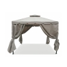Gazebo idrorepellente 3x3m 4 tende laterali ferro tortora Tangeri Sconti