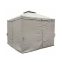Gazebo idrorepellente 3x3m 4 tende laterali ferro tortora Tangeri Catalogo