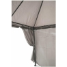 Gazebo idrorepellente 3x3m 4 tende laterali ferro tortora Tangeri Scelta