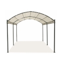 Gazebo tunnel idrorepellente 3x4m ferro 6 pali ecrù Lomek Offerta